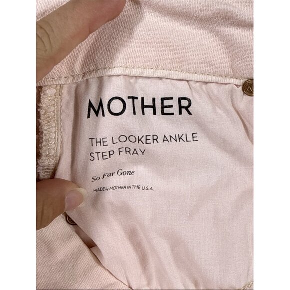Mother The Looker Ankle Step Fray Jeans‎ Womens Size 29 Pink Lemonade Stretch - Picture 13 of 15
